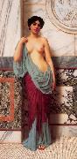 John William Godward At the Thermae painting